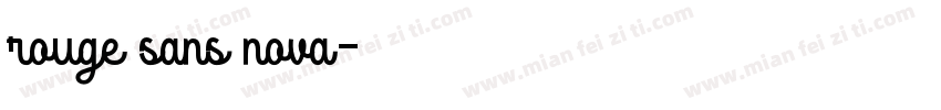 rouge sans nova字体转换